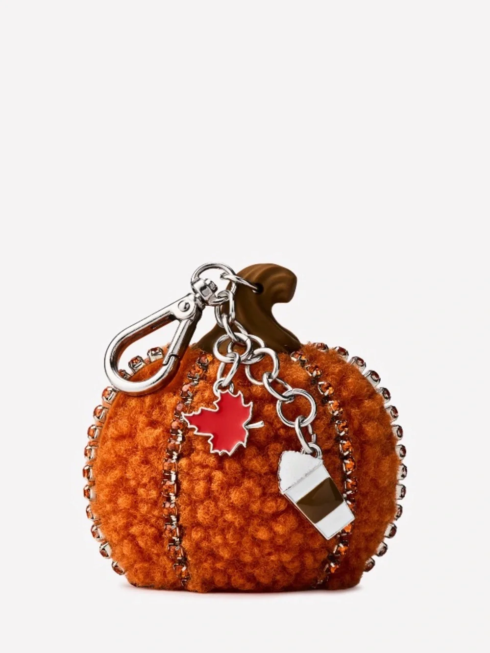 🎃Bath & Body Works soft bling pumpkin PocketBac holder with dangly charms NWT